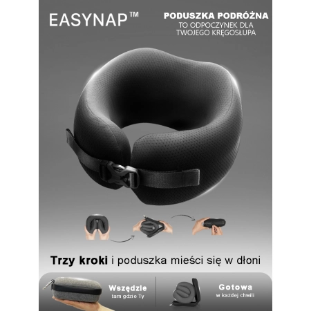 Poduszka podróżna Easy NAP szara L